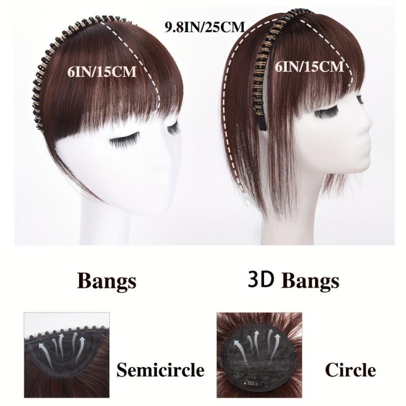 Synthetic Straight Bangs Hair Hoop With Rhinestones