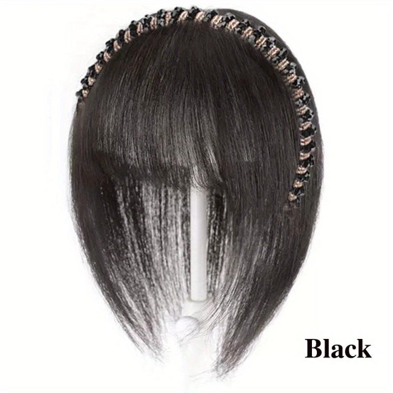 Synthetic Straight Bangs Hair Hoop With Rhinestones