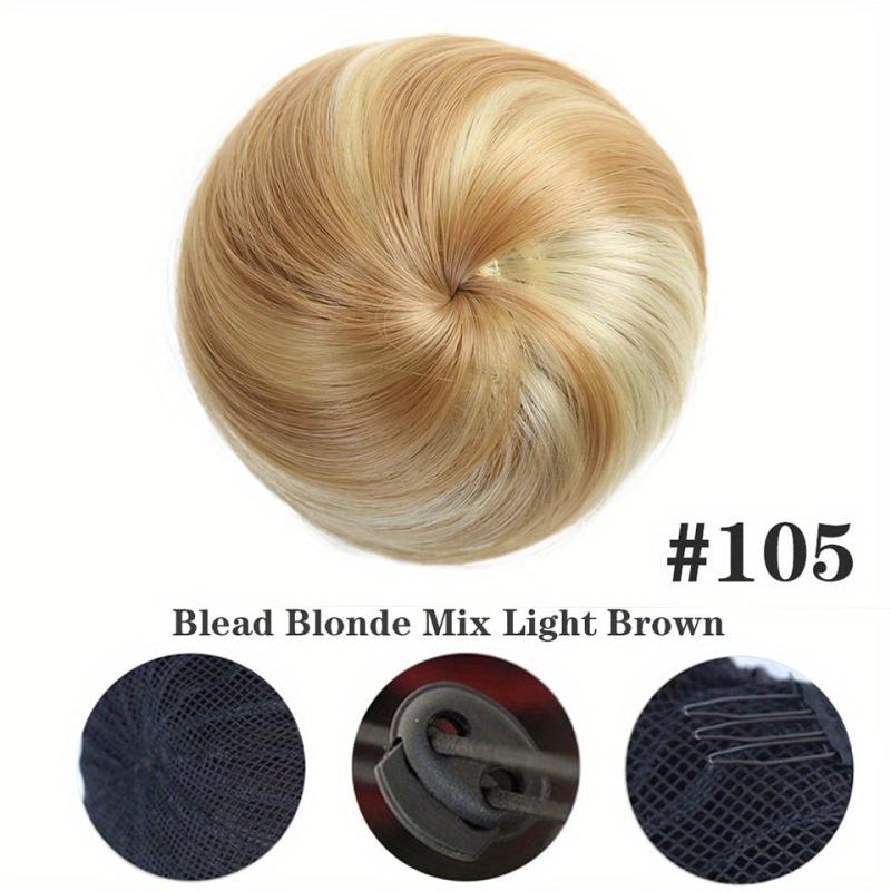 Synthetic Bun Chignon Extension Hairpiece for Women Clip In Hair