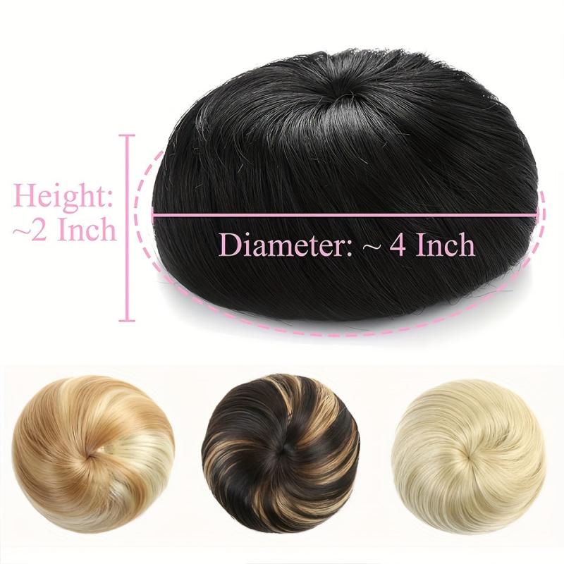 Synthetic Bun Chignon Extension Hairpiece for Women Clip In Hair