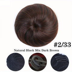 Synthetic Bun Chignon Extension Hairpiece for Women Clip In Hair