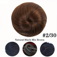 Synthetic Bun Chignon Extension Hairpiece for Women Clip In Hair