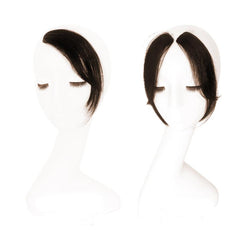 2pcs Side Bangs Hair Extensions Clip In Forehead Natural Seamless Hair Bangs