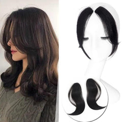 2pcs Side Bangs Hair Extensions Clip In Forehead Natural Seamless Hair Bangs