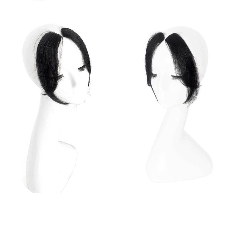 2pcs Side Bangs Hair Extensions Clip In Forehead Natural Seamless Hair Bangs