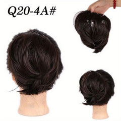 Synthetic Messy Chignon Donut Hair Bun Elastic Hair Rope - Brown Blond