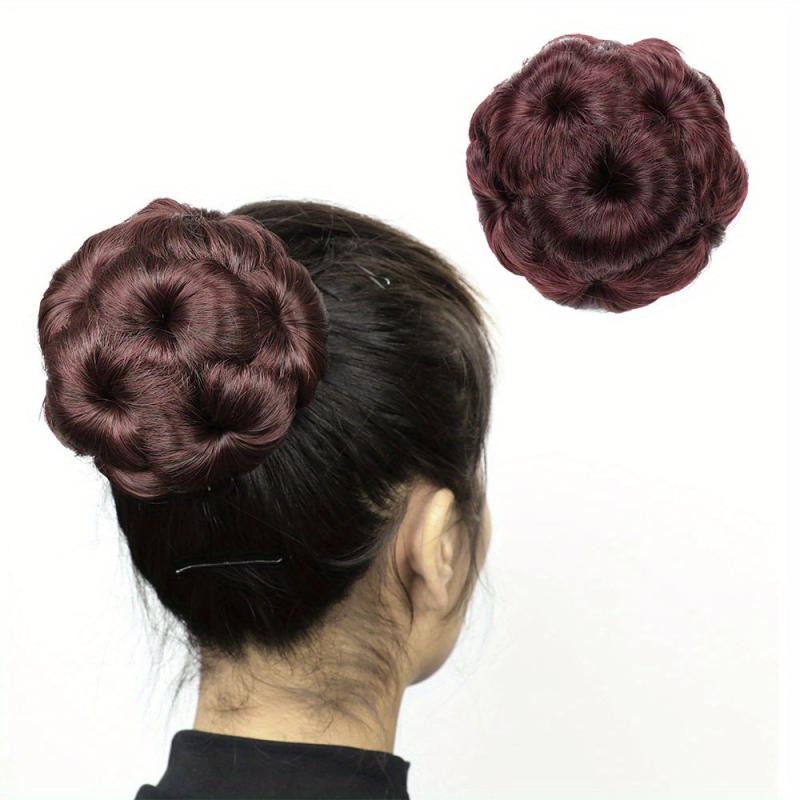 Synthetic Claw Clip Chignon Hair Extension Updo Bun Hair Bun Accessories