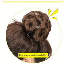 Synthetic Claw Clip Chignon Hair Extension Updo Bun Hair Bun Accessories