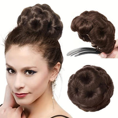 Synthetic Claw Clip Chignon Hair Extension Updo Bun Hair Bun Accessories
