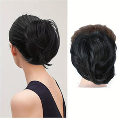 Synthetic Ponytail Hair Extensions Tousled Messy Bun