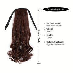 Long Curly String Ponytail Synthetic Clip In Hair Extensions
