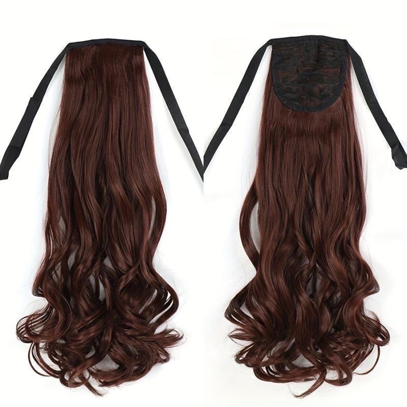 Long Curly String Ponytail Synthetic Clip In Hair Extensions
