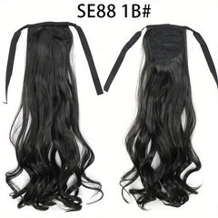 Long Curly String Ponytail Synthetic Clip In Hair Extensions