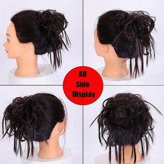 Fluffy Synthetic Hair Bun Extension Messy Updo Elastic Band