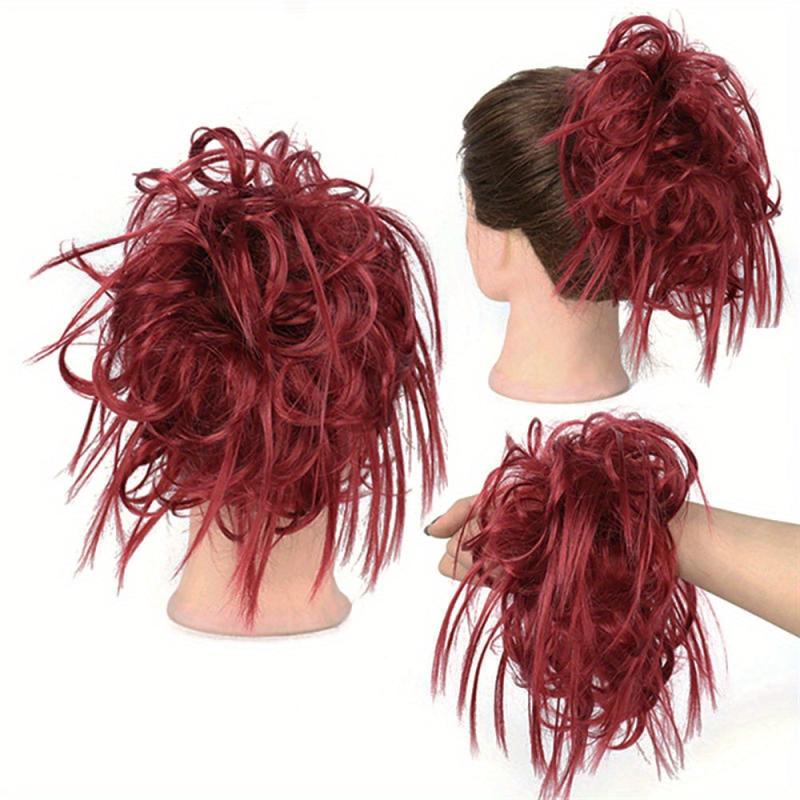 Fluffy Synthetic Hair Bun Extension Messy Updo Elastic Band
