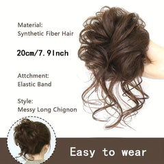 Messy Hair Bun Scrunchies Ponytail Extension