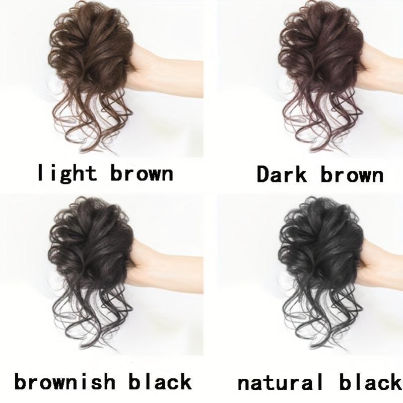 Messy Hair Bun Scrunchies Ponytail Extension