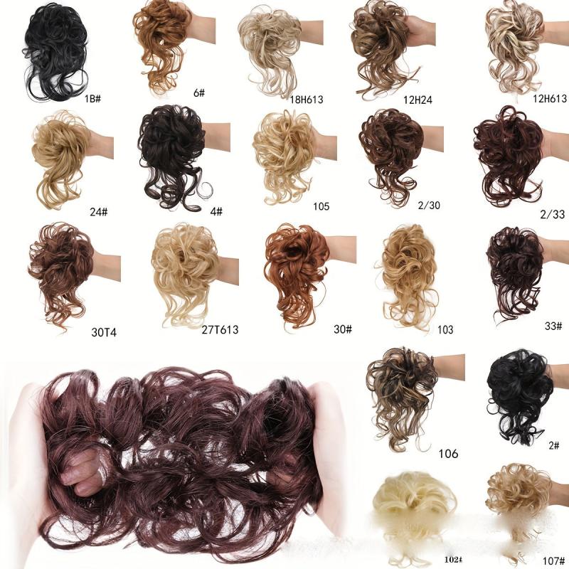 Messy Hair Bun Scrunchies Ponytail Extension