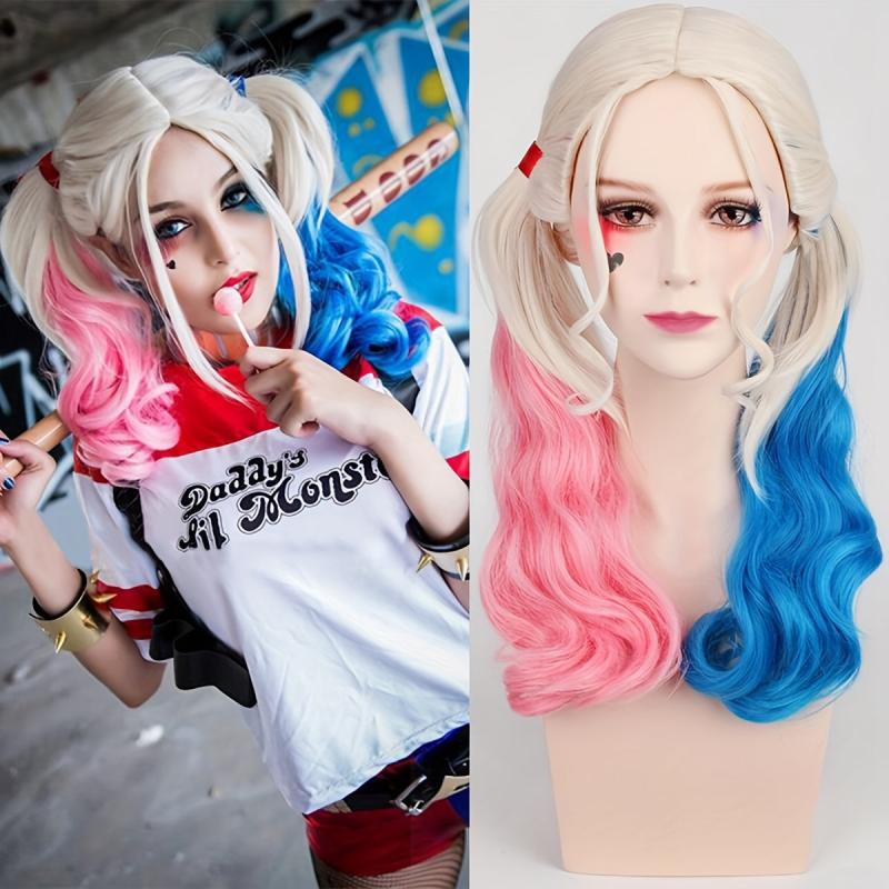 Gemini Long Curly Wig Synthetic Wig With Bangs Movie Cosplay Wig
