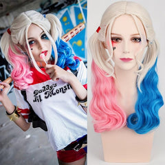 Gemini Long Curly Wig Synthetic Wig With Bangs Movie Cosplay Wig