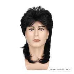 70s 80s Blonde Mullet Wig for Men - Synthetic Hair for Costume Parties