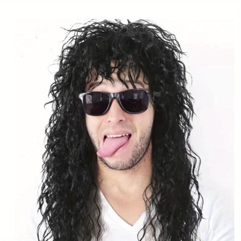 70s 80s Blonde Mullet Wig for Men - Synthetic Hair for Costume Parties