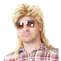 70s 80s Blonde Mullet Wig for Men - Synthetic Hair for Costume Parties
