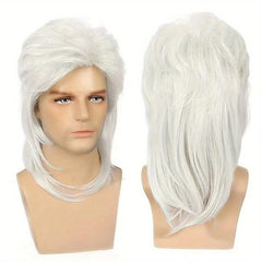 70s 80s Blonde Mullet Wig for Men - Synthetic Hair for Costume Parties