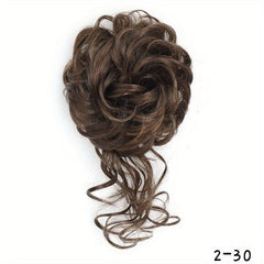 Messy Curly Wavy Hair Bun Tousled Updo Hair Extensions