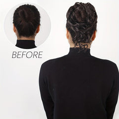 Messy Curly Wavy Hair Bun Tousled Updo Hair Extensions