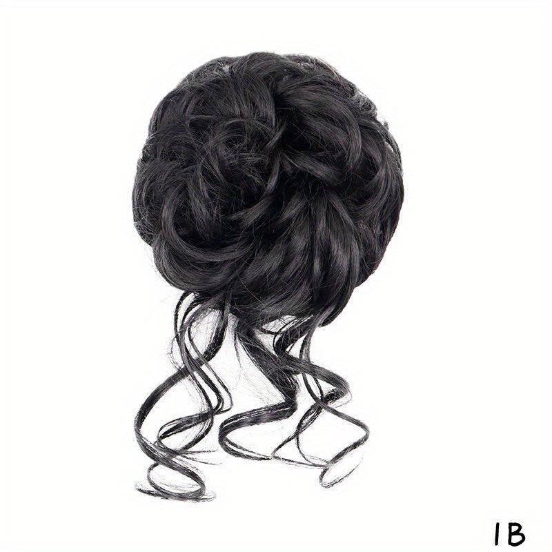 Messy Curly Wavy Hair Bun Tousled Updo Hair Extensions
