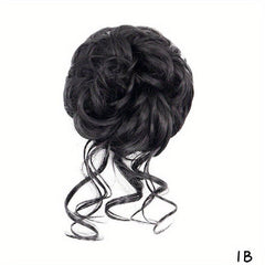 Messy Curly Wavy Hair Bun Tousled Updo Hair Extensions