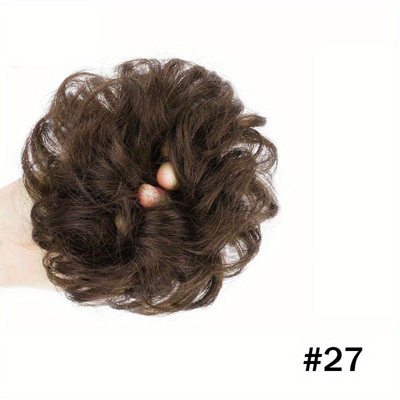 Messy Hair Bun Hair Scrunchies Extension Curly Wavy Syntheti...