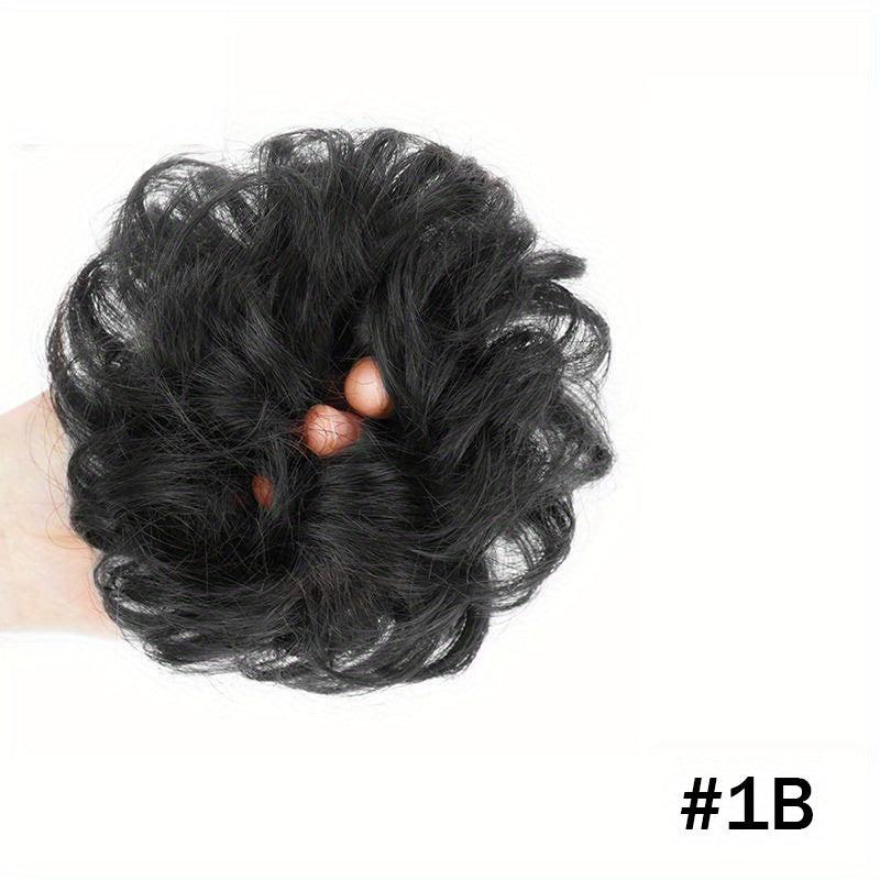 Messy Hair Bun Hair Scrunchies Extension Curly Wavy Syntheti...