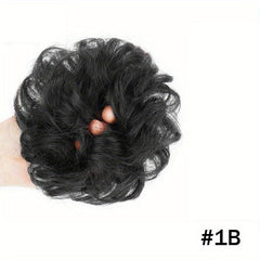 Messy Hair Bun Hair Scrunchies Extension Curly Wavy Syntheti...