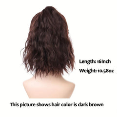 Ponytail Wigs With Baseball Cap Adjustable Hat Synthetic Hair 40 64 Cm Wavy Hair