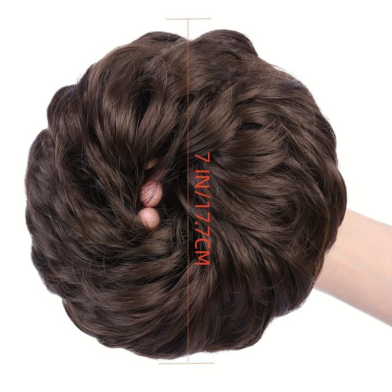 Messy Bun Hair Piece Wavy Curly Hair Extensions Tousled Updo for Women Girls