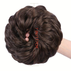 Messy Bun Hair Piece Wavy Curly Hair Extensions Tousled Updo for Women Girls