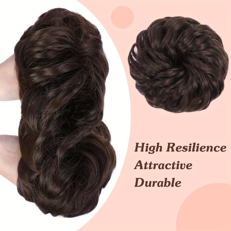 Messy Bun Hair Piece Wavy Curly Hair Extensions Tousled Updo for Women Girls