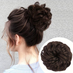 Messy Bun Hair Piece Wavy Curly Hair Extensions Tousled Updo for Women Girls