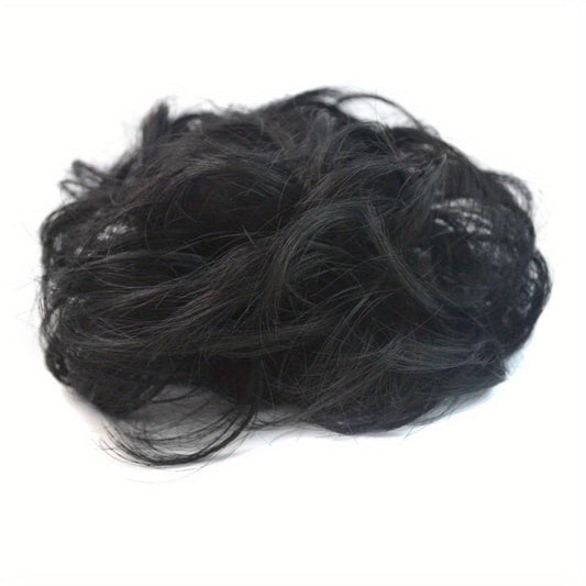 Wavy Curly Synthetic Hair Extensions for Messy Bun Updo