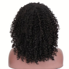 35 56 Cm Afro Curly Kinky Hair Wigs Side Bangs Synthetic Fiber Kinky Wigs
