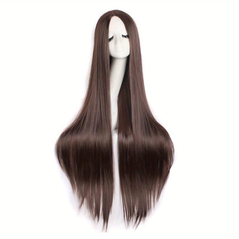 Long Straight Synthetic Wig Heat Resistant For Halloween Cosplay