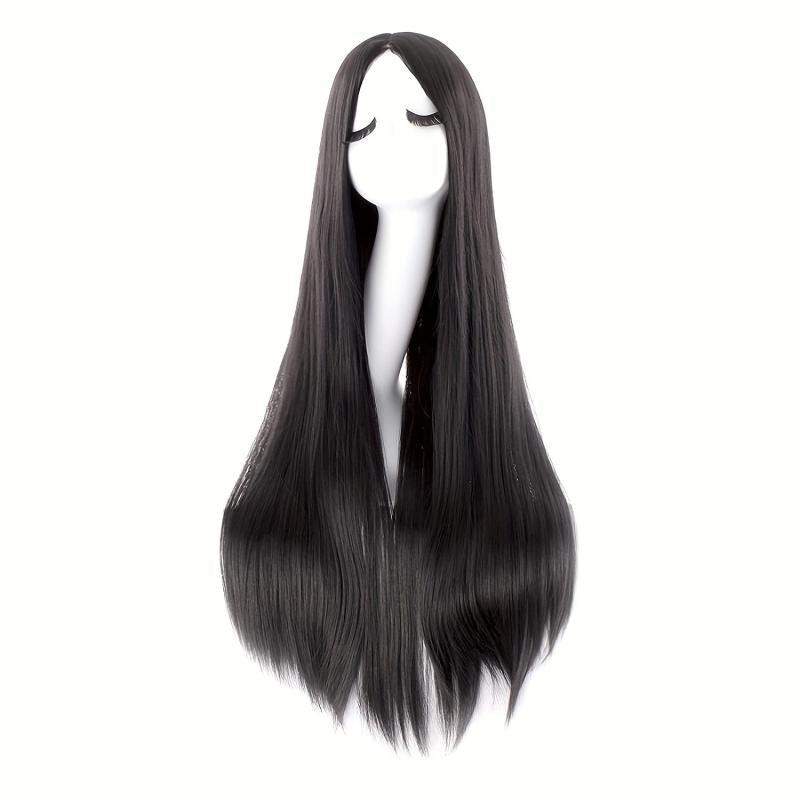 Long Straight Synthetic Wig Heat Resistant For Halloween Cosplay