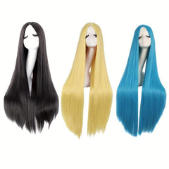 Long Straight Synthetic Wig Heat Resistant For Halloween Cosplay