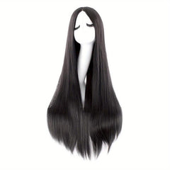 Long Straight Synthetic Wig Heat Resistant For Halloween Cosplay