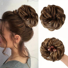 Wavy Curly Messy Bun Hair Piece Scrunchie Chignon Ponytail Extension