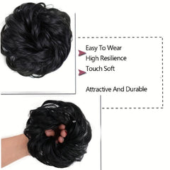 Wavy Curly Messy Bun Hair Piece Scrunchie Chignon Ponytail Extension