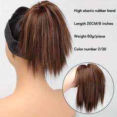 Messy Hair Buns Short Ponytail Synthetic Hair Extensions