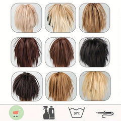 Messy Hair Buns Short Ponytail Synthetic Hair Extensions